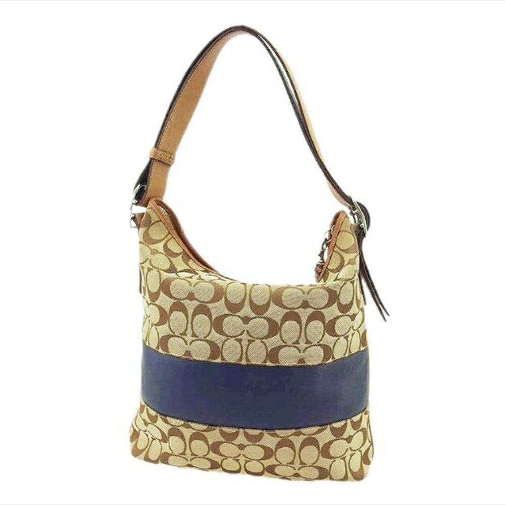 COACH 2WAY Shoulder Bag Signature Authentic Used C4461 - Picture 2 of 8